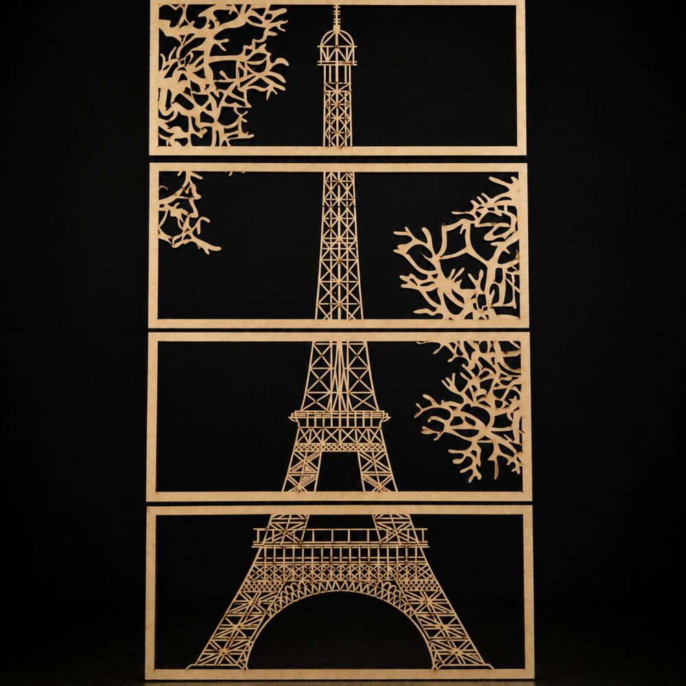 Eiffel Tower Wall Art Set